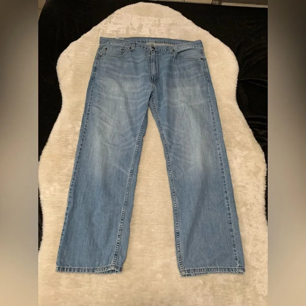 Levi’s 505 Mens 40x30 Straight Leg Denim‎ Blue Jeans Cotton Pants